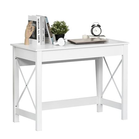 Scrivania Studio PETER, Design Classico, Pratica e Compatta, in Legno Bianco