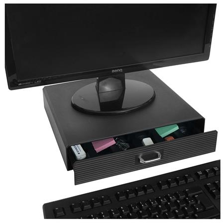 Supporto per Monitor XEON, 34x31x7cm, con Cassetto, color Nero
