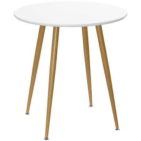 Tavolo per Sala Riunioni CABO, Stile Nordico, Gambe i Metallo, Ripiano Bianco