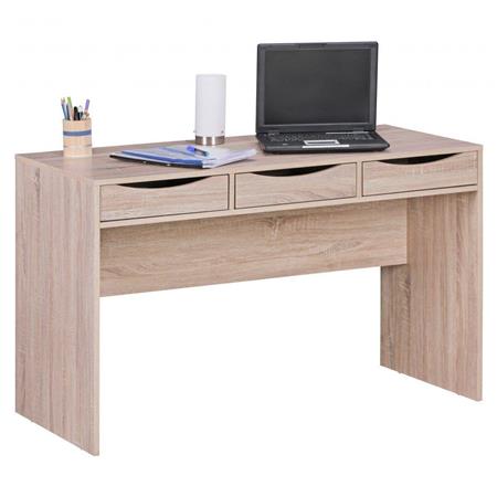Scrivania per Computer ABEL, Misure 120x55x75cm, in Legno color Rovere
