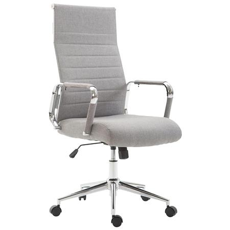 Sedia da Ufficio KOLMU TESSUTO, Design Accattivante, Struttura in Metallo, in Grigio Chiaro