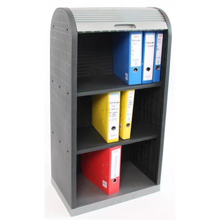 Armadietto Avvolgibile RONDY, 58x38x120cm, in Plastica, Colore Grigio