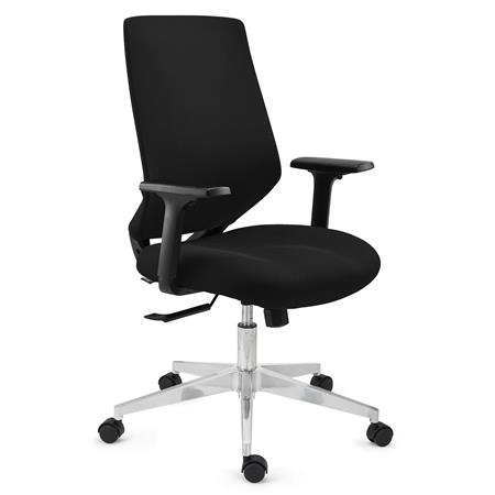 Sedia Operativa NOLAN, Design Ergonomico, Elegante, Rete e Tessuto Nero